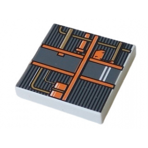 LEGO® Tile 2x2 with SW Snowspeeder Vent Pattern