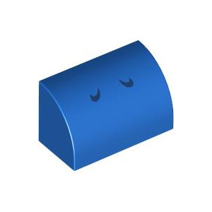 LEGO® Slope Curved 1x2 with 2 Dark Blue Curved Lines