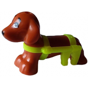 LEGO® Dog Friends Dachsund with Molded Neon Yellow