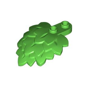 LEGO® Plant Plate Round 1x2 with Layered Leaves