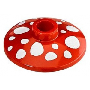 LEGO® Dish 2x2 Inverted with Mushroom White Spots Pattern