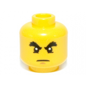 LEGO® Minifigure Head Black Buschy Eyebrows