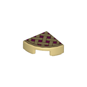 LEGO® Tile Round 1x1 Quarter with Lattice Pie Pattern