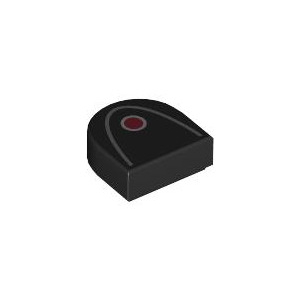 LEGO® Plate Lisse 1x1 Imprimée Cercle Rouge