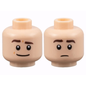 LEGO® Minifigure Head Dual Sided Dark Brown