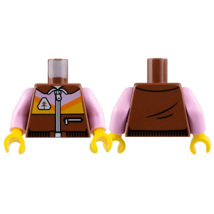 LEGO® Torso Jacket White Zipper Bright Pink