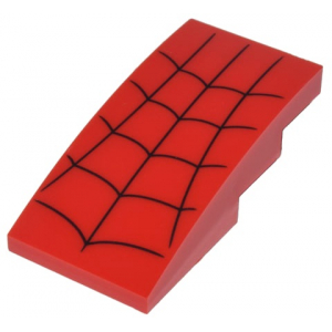 LEGO® Slope Curved 4x2 with Black Spider Web Pattern