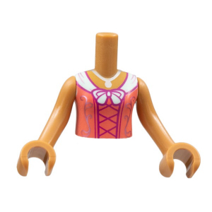 LEGO® Torso Mini Doll Girl Coral Dress