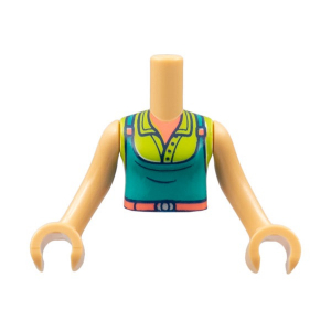 LEGO® Torso Mini Doll Girl Coral Neck and Belt