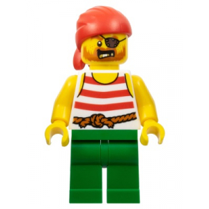 LEGO® Pirate Male Red Bandana White Shirt