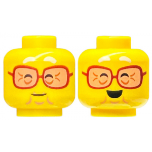 LEGO® Mini-Figurine Tête Femme Deux Expressions (3U)