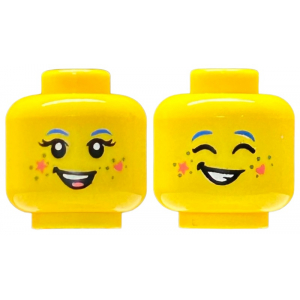 LEGO® Minifigure Head Dual Sided Female Blue