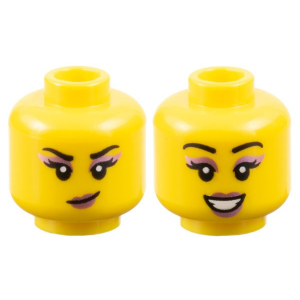 LEGO® Mini-Figurine Tête Femme 2 Expressions Maquillée (7L)