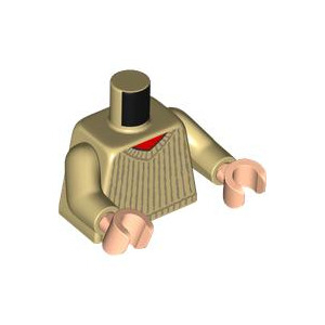 LEGO® Torso V-Neck Sweater with Dark Tan Vertical Stripes