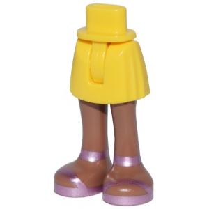 LEGO® Mini Doll and Skirt with Molded Medium Brown Legs