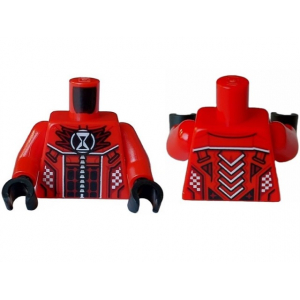 LEGO® Torso Racing Suit with Dark Red Panel