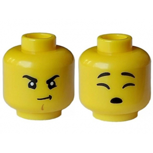 LEGO® Minifigure Head Dual Sided Black Eyebrows