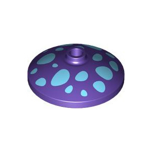 LEGO® Dish 3x3 Inverted with Medium Azure Mushroom