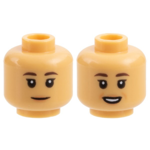 LEGO® Mini-Figurine Tête Femme 2 Expressions (6N)