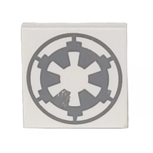 LEGO® Tile 2x2 with Light Bluish Gray Sw Imperial Logo