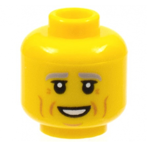 LEGO® Minifigure Head Light Bluish Gray Eyebrows