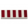 LEGO® Plate Lisse 1x3 Imprimée Bandes Rouge Travaux