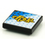 LEGO® Tile 2x2 with yellow title